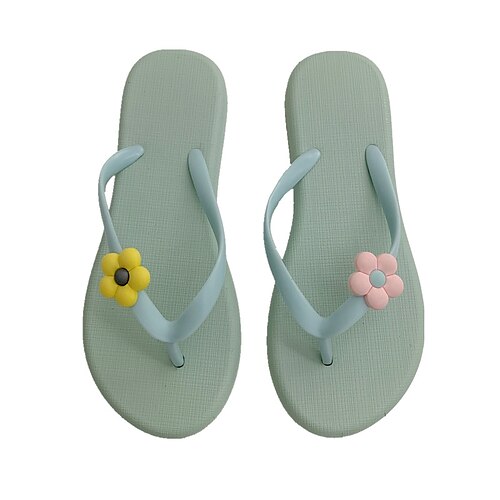Women's Slippers Flip-Flops Flat Sandals Flower Flat Heel Round Toe Open Toe Elegant Casual Daily PVC Loafer Spring Summer Solid Colored Green Black Rosy Pink
Women's Slippers Flip-Flops Flat Sandals Flower Flat Heel Round Toe Open Toe Elegant Casual Daily PVC Loafer Spring Summer Solid Colored Green Black Rosy Pink