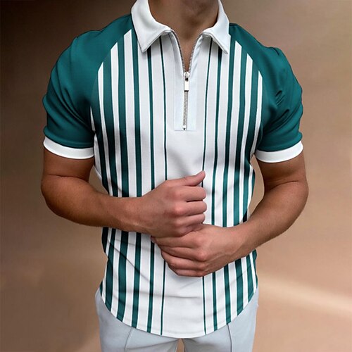 Men's Golf Shirt Print Striped Turndown Casual Daily Zipper Print Short Sleeve Tops Casual Fashion Breathable Comfortable Green Summer Shirt
Men's Golf Shirt Print Striped Turndown Casual Daily Zipper Print Short Sleeve Tops Casual Fashion Breathable Comfortable Green Summer Shirt