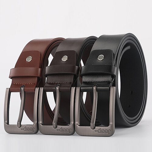 Men's Leather Belt Genuine Leather Prong Buckle Geometric Business Vintage Retro Party Daily Black Brown Coffee
Men's Leather Belt Genuine Leather Prong Buckle Geometric Business Vintage Retro Party Daily Black Brown Coffee