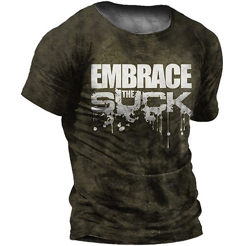 Men's T shirt 3D Print Graphic Letter Crew Neck Casual Daily Print Short Sleeve Tops Fashion Vintage Designer Big and Tall Brown / Summer
Men's T shirt 3D Print Graphic Letter Crew Neck Casual Daily Print Short Sleeve Tops Fashion Vintage Designer Big and Tall Brown / Summer