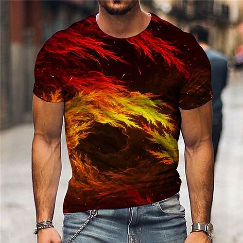 Men's Unisex T shirt 3D Print Graphic Prints Flame Crew Neck Street Daily Print Short Sleeve Tops Casual Designer Big and Tall Sports Orange
Men's Unisex T shirt 3D Print Graphic Prints Flame Crew Neck Street Daily Print Short Sleeve Tops Casual Designer Big and Tall Sports Orange