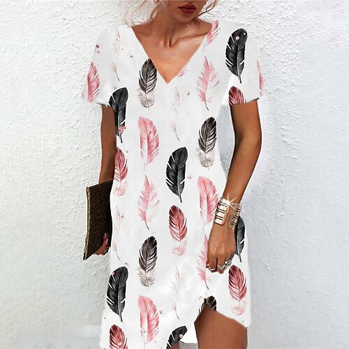 Women's A Line Dress Short Mini Dress White Short Sleeve Print Print Spring Summer V Neck Casual Vacation 2022 S M L XL XXL 3XL
Women's A Line Dress Short Mini Dress White Short Sleeve Print Print Spring Summer V Neck Casual Vacation 2022 S M L XL XXL 3XL