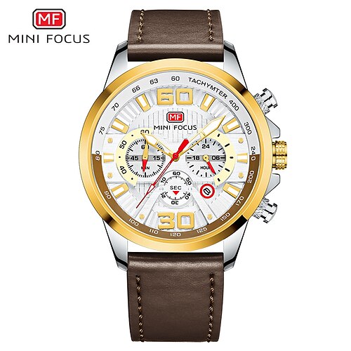 MINI FOCUS Quartz Watch for Men Analog Quartz Stylish Stylish Modern Style Waterproof Stopwatch Noctilucent Alloy PU Leather Fashion
MINI FOCUS Quartz Watch for Men Analog Quartz Stylish Stylish Modern Style Waterproof Stopwatch Noctilucent Alloy PU Leather Fashion
