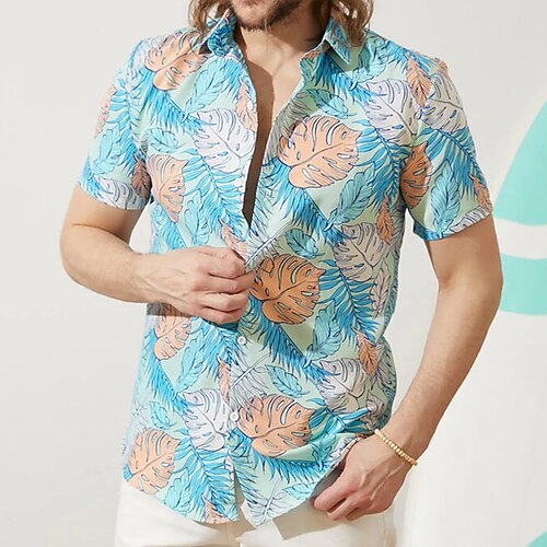 Men's Shirt Print Floral Turndown Casual Daily Button-Down Print Short Sleeve Tops Casual Fashion Blue
Men's Shirt Print Floral Turndown Casual Daily Button-Down Print Short Sleeve Tops Casual Fashion Blue