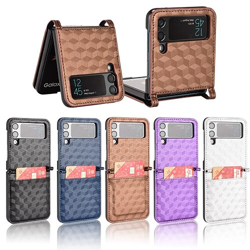 Phone Case For Samsung Galaxy Flip Z Flip 3 Flip Card Holder Slots Solid Colored PU Leather
Phone Case For Samsung Galaxy Flip Z Flip 3 Flip Card Holder Slots Solid Colored PU Leather