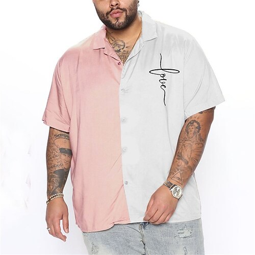 Men's Shirt Color Block Turndown Street Casual Button-Down Short Sleeve Tops Fashion Classic Comfortable Big and Tall Pink
Men's Shirt Color Block Turndown Street Casual Button-Down Short Sleeve Tops Fashion Classic Comfortable Big and Tall Pink