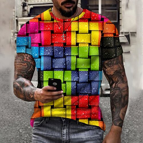 Homme T shirt Tee Mosaïque Col Ras du Cou Rouge Plein Air Casual Manches Courtes 3D Vêtement Tenue Coton Sportif Frais Casual
Homme T shirt Tee Mosaïque Col Ras du Cou Rouge Plein Air Casual Manches Courtes 3D Vêtement Tenue Coton Sportif Frais Casual