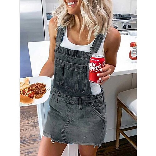 Per donna Abito scamiciato in denim Mini abito Denim Moderno caldo Casual Giornaliero Squadrata Tasche Senza maniche Estate Primavera Autunno 2022 Taglia piccola Blu Grigio Colore puro S M L XL XXL
Per donna Abito scamiciato in denim Mini abito Denim Moderno caldo Casual Giornaliero Squadrata Tasche Senza maniche Estate Primavera Autunno 2022 Taglia piccola Blu Grigio Colore puro S M L XL XXL