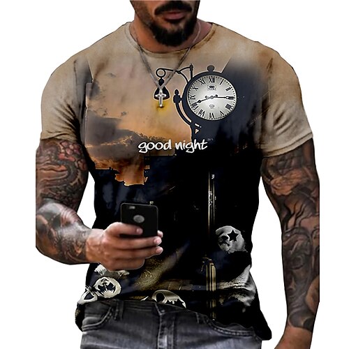 Men's Unisex T shirt 3D Print Graphic Prints Panda Clock Crew Neck Street Daily Print Short Sleeve Tops Casual Designer Big and Tall Sports Brown
Men's Unisex T shirt 3D Print Graphic Prints Panda Clock Crew Neck Street Daily Print Short Sleeve Tops Casual Designer Big and Tall Sports Brown