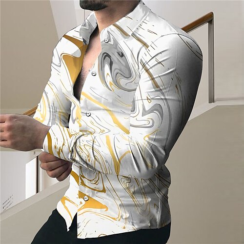 Men's Shirt Gradient Turndown Street Casual Button-Down Print Long Sleeve Tops Casual Fashion Designer Breathable White
Men's Shirt Gradient Turndown Street Casual Button-Down Print Long Sleeve Tops Casual Fashion Designer Breathable White