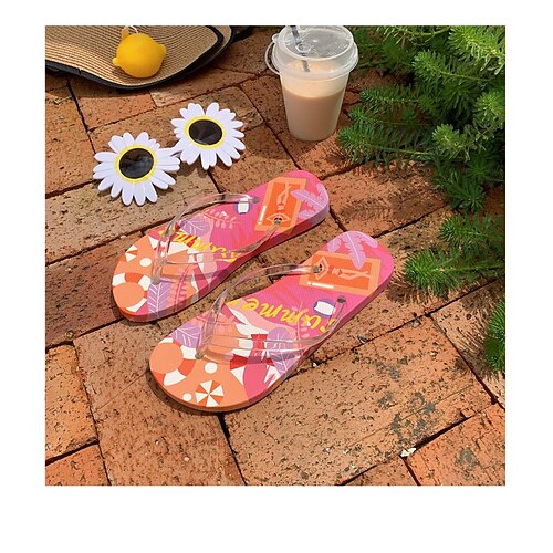 Women's Slippers Flip-Flops Flat Sandals Flat Heel Round Toe Open Toe Elegant Casual Daily PVC Loafer Spring Summer Geometric Clear
Women's Slippers Flip-Flops Flat Sandals Flat Heel Round Toe Open Toe Elegant Casual Daily PVC Loafer Spring Summer Geometric Clear