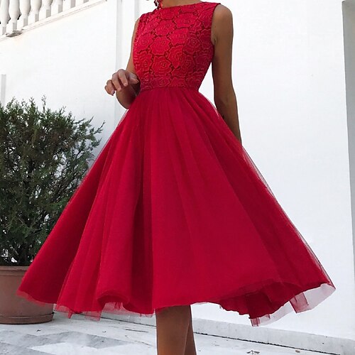 Women's A Line Dress Knee Length Dress Red Sleeveless Pure Color Backless Cold Shoulder Spring Summer Round Neck Stylish 2022 S M L XL
Women's A Line Dress Knee Length Dress Red Sleeveless Pure Color Backless Cold Shoulder Spring Summer Round Neck Stylish 2022 S M L XL