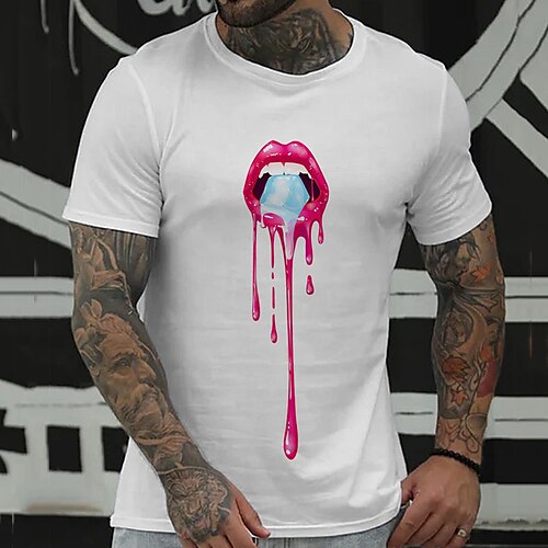 Men's Unisex T shirt Hot Stamping Graphic Prints Mouth Crew Neck Street Daily Print Short Sleeve Tops Casual Designer Big and Tall Sports White Black
Men's Unisex T shirt Hot Stamping Graphic Prints Mouth Crew Neck Street Daily Print Short Sleeve Tops Casual Designer Big and Tall Sports White Black