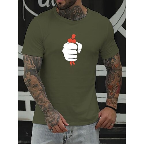 Men's T shirt Hot Stamping Graphic Prints Round Neck Casual Daily Print Short Sleeve Tops Simple Basic Blue Black Gray / Summer
Men's T shirt Hot Stamping Graphic Prints Round Neck Casual Daily Print Short Sleeve Tops Simple Basic Blue Black Gray / Summer