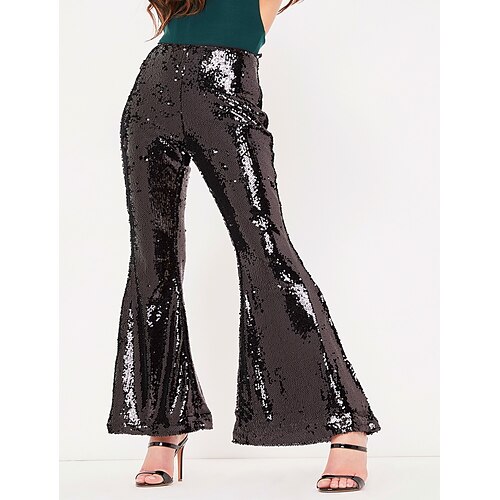 Dame Bootcut Blus Flared bukser Klokkebund Sølv Sort Medium Talje Mode Afslappet Weekend Pailletter Mikroelastisk Ankel-længde Komfort Vanlig S M L XL XXL
Dame Bootcut Blus Flared bukser Klokkebund Sølv Sort Medium Talje Mode Afslappet Weekend Pailletter Mikroelastisk Ankel-længde Komfort Vanlig S M L XL XXL