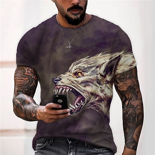 Men's Unisex T shirt 3D Print Graphic Prints Wolf Animal Crew Neck Street Daily Print Short Sleeve Tops Casual Designer Big and Tall Sports Dark Gray
Men's Unisex T shirt 3D Print Graphic Prints Wolf Animal Crew Neck Street Daily Print Short Sleeve Tops Casual Designer Big and Tall Sports Dark Gray