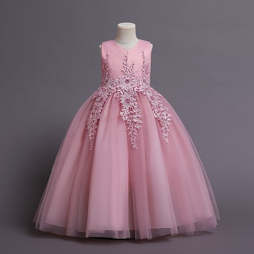 Kids Girls' Dress Jacquard Tulle Dress Maxi Dress Party Mesh Sleeveless Elegant Dress 4-13 Years Spring Pink White
Kids Girls' Dress Jacquard Tulle Dress Maxi Dress Party Mesh Sleeveless Elegant Dress 4-13 Years Spring Pink White