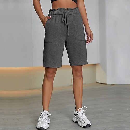Women's Crop Sunday Shorts Dark Blue Black Mid Waist Sporty Chino Casual Daily Knee Length Solid Color S M L XL
Women's Crop Sunday Shorts Dark Blue Black Mid Waist Sporty Chino Casual Daily Knee Length Solid Color S M L XL