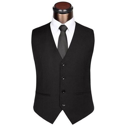 Herre Klassisk سترة Helfarge Slank Fasong V-hals Single Breasted fire-knapper Svart Mørkeblå Grå 2023 / Polyester
Herre Klassisk سترة Helfarge Slank Fasong V-hals Single Breasted fire-knapper Svart Mørkeblå Grå 2023 / Polyester