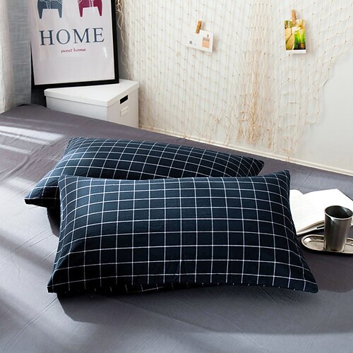 Blue Grid Pattern Pillow Shams Protector Ultra Soft Pillow Covers for All Season 2 Pieces Breathable Micro Fiber Pillowslip for Adult Kids Boys Girls, No Pillow
Blue Grid Pattern Pillow Shams Protector Ultra Soft Pillow Covers for All Season 2 Pieces Breathable Micro Fiber Pillowslip for Adult Kids Boys Girls, No Pillow
