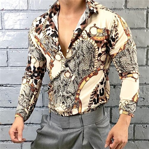 Men's Shirt 3D Print Graphic Turndown Street Casual Button-Down Long Sleeve Tops Casual Fashion Breathable Comfortable Brown
Men's Shirt 3D Print Graphic Turndown Street Casual Button-Down Long Sleeve Tops Casual Fashion Breathable Comfortable Brown