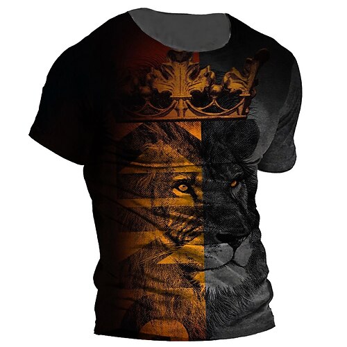 Men's Unisex T shirt 3D Print Color Block Graphic Prints Animal Crew Neck Street Daily Print Short Sleeve Tops Casual Designer Big and Tall Sports Brown
Men's Unisex T shirt 3D Print Color Block Graphic Prints Animal Crew Neck Street Daily Print Short Sleeve Tops Casual Designer Big and Tall Sports Brown