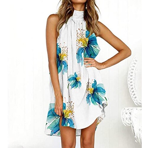 Women's Casual Dress Short Mini Dress Blue Black Pink Royal Blue Dark Blue Orange Red Yellow Sleeveless Floral Print Print Summer Off Shoulder Casual 2022 S M L XL XXL 3XL
Women's Casual Dress Short Mini Dress Blue Black Pink Royal Blue Dark Blue Orange Red Yellow Sleeveless Floral Print Print Summer Off Shoulder Casual 2022 S M L XL XXL 3XL