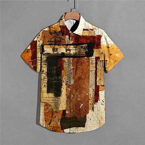 Men's Shirt 3D Print Gradient Turndown Street Casual Button-Down Print Short Sleeve Tops Casual Fashion Designer Breathable Brown
Men's Shirt 3D Print Gradient Turndown Street Casual Button-Down Print Short Sleeve Tops Casual Fashion Designer Breathable Brown