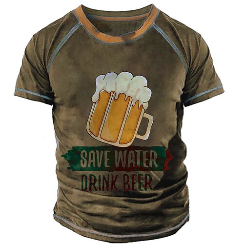 Men's Unisex T shirt 3D Print Graphic Wine Glass Crew Neck Street Daily Print Short Sleeve Tops Casual Designer Big and Tall Sports Brown
Men's Unisex T shirt 3D Print Graphic Wine Glass Crew Neck Street Daily Print Short Sleeve Tops Casual Designer Big and Tall Sports Brown