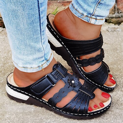 Women's Slippers Outdoor Slippers Summer Flat Heel Peep Toe PU Leather Loafer Black Rosy Pink White
Women's Slippers Outdoor Slippers Summer Flat Heel Peep Toe PU Leather Loafer Black Rosy Pink White