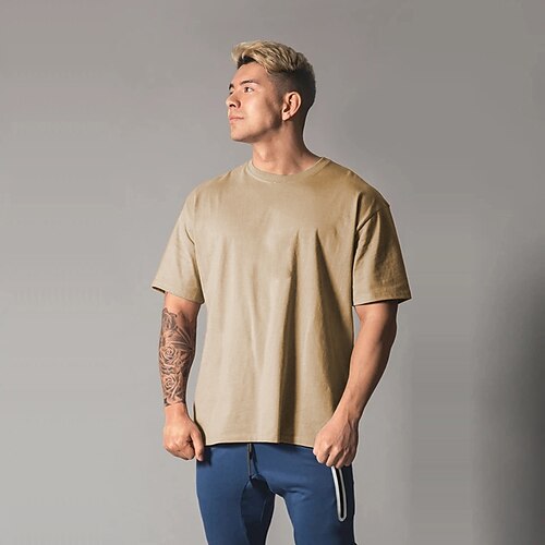 Men's Running Shirt Crew Neck Solid Colored Sport Athleisure Shirt Short Sleeve Breathable Soft Sweat wicking Basketball Running Walking Training Athletic Athleisure Activewear / Micro-elastic
Men's Running Shirt Crew Neck Solid Colored Sport Athleisure Shirt Short Sleeve Breathable Soft Sweat wicking Basketball Running Walking Training Athletic Athleisure Activewear / Micro-elastic