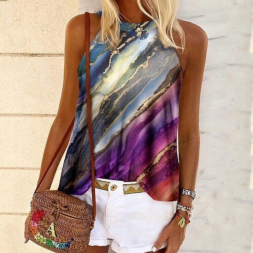 Women's Tank Top Vest Graphic Abstract Print Round Neck Casual Streetwear Tops Purple / 3D Print
Women's Tank Top Vest Graphic Abstract Print Round Neck Casual Streetwear Tops Purple / 3D Print