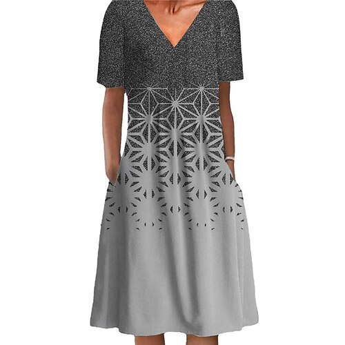 Women's Shift Dress Knee Length Dress Green Blue Gray Purple Fuchsia Yellow Short Sleeve Floral Pocket Print Spring Summer V Neck Stylish Casual 2022 S M L XL XXL 3XL
Women's Shift Dress Knee Length Dress Green Blue Gray Purple Fuchsia Yellow Short Sleeve Floral Pocket Print Spring Summer V Neck Stylish Casual 2022 S M L XL XXL 3XL