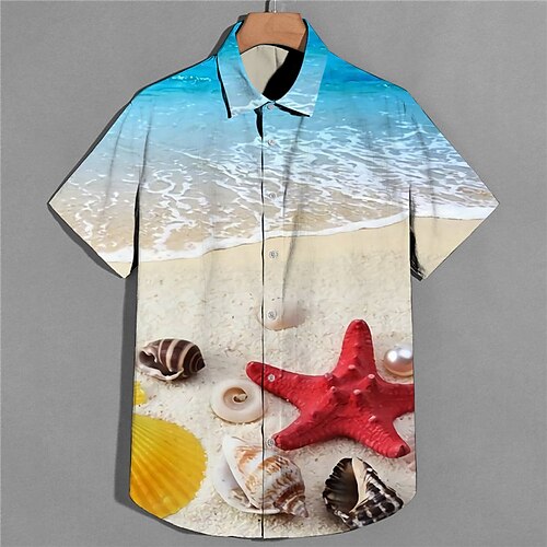 Men's Shirt Print Starfish Sea Turndown Street Casual Button-Down Print Short Sleeve Tops Casual Fashion Designer Breathable Blue
Men's Shirt Print Starfish Sea Turndown Street Casual Button-Down Print Short Sleeve Tops Casual Fashion Designer Breathable Blue