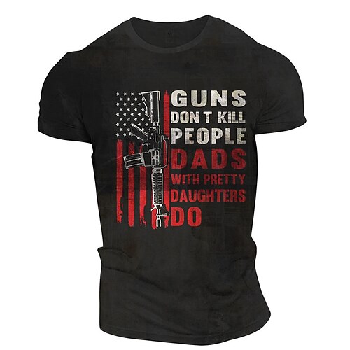 Men's Unisex T shirt 3D Print Graphic Prints Weapon Letter Crew Neck Street Daily Print Short Sleeve Tops Casual Designer Big and Tall Sports Black
Men's Unisex T shirt 3D Print Graphic Prints Weapon Letter Crew Neck Street Daily Print Short Sleeve Tops Casual Designer Big and Tall Sports Black