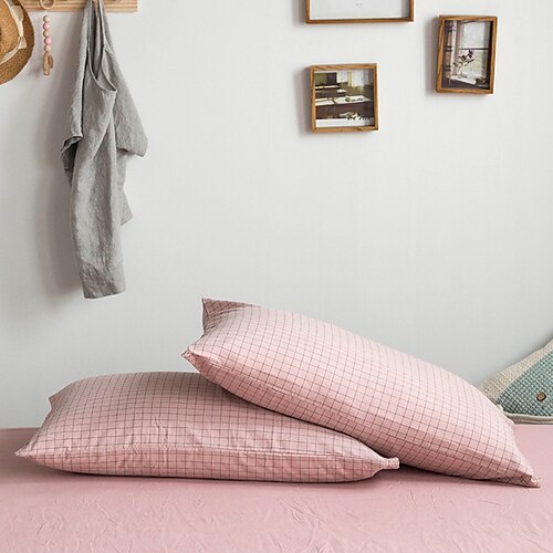 Pink Grid Pattern Pillow Shams Protector Ultra Soft Pillow Covers for All Season 2 Pieces Breathable Micro Fiber Pillowslip for Adult Kids Boys Girls, No Pillow
Pink Grid Pattern Pillow Shams Protector Ultra Soft Pillow Covers for All Season 2 Pieces Breathable Micro Fiber Pillowslip for Adult Kids Boys Girls, No Pillow