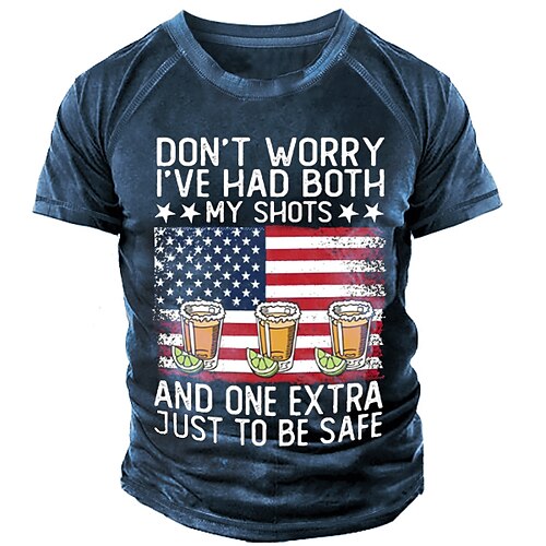 Men's T shirt 3D Print Graphic Flag Crew Neck Casual Daily Print Short Sleeve Tops Fashion Vintage Classic Comfortable Blue / Summer
Men's T shirt 3D Print Graphic Flag Crew Neck Casual Daily Print Short Sleeve Tops Fashion Vintage Classic Comfortable Blue / Summer