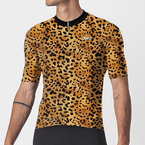 21Grams Men's Cycling Jersey Short Sleeve Bike Jersey Top with 3 Rear Pockets Mountain Bike MTB Road Bike Cycling Breathable Quick Dry Moisture Wicking Soft Yellow Leopard Polyester Spandex Sports
21Grams Men's Cycling Jersey Short Sleeve Bike Jersey Top with 3 Rear Pockets Mountain Bike MTB Road Bike Cycling Breathable Quick Dry Moisture Wicking Soft Yellow Leopard Polyester Spandex Sports