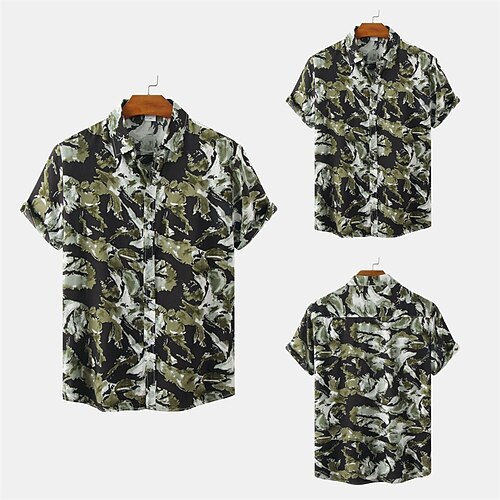 Men's Shirt 3D Print Graphic Graffiti Turndown Casual Daily Button-Down Print Short Sleeve Tops Fashion Classic Breathable Comfortable Army Green
Men's Shirt 3D Print Graphic Graffiti Turndown Casual Daily Button-Down Print Short Sleeve Tops Fashion Classic Breathable Comfortable Army Green