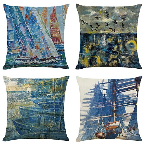 Boat Double Side Cushion Cover 4PCS Soft Decorative Square Throw Pillow Cover Cushion Case Pillowcase for Sofa Bedroom Superior Quality Machine Washable
Boat Double Side Cushion Cover 4PCS Soft Decorative Square Throw Pillow Cover Cushion Case Pillowcase for Sofa Bedroom Superior Quality Machine Washable