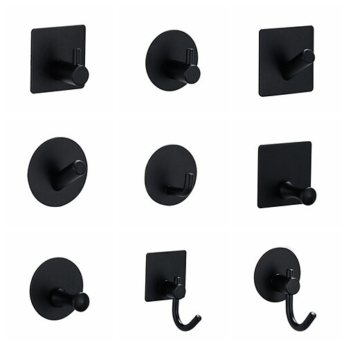 4 pièces sans trou adhésif 304 acier inoxydable noir crochet fort adhésif porteur cuisine crochet adhésif crochet simple crochet
4 pièces sans trou adhésif 304 acier inoxydable noir crochet fort adhésif porteur cuisine crochet adhésif crochet simple crochet