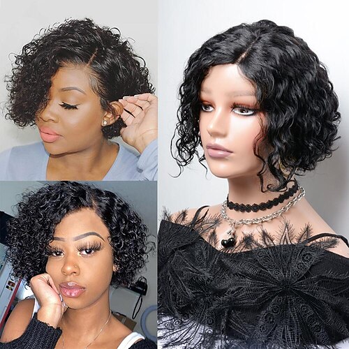 Curly Wigs Human Hair T Part Lace Front Wig Right Side Shape L Lace Wig For Black Women Water Wave Short Pixie Cut Wigs
Curly Wigs Human Hair T Part Lace Front Wig Right Side Shape L Lace Wig For Black Women Water Wave Short Pixie Cut Wigs