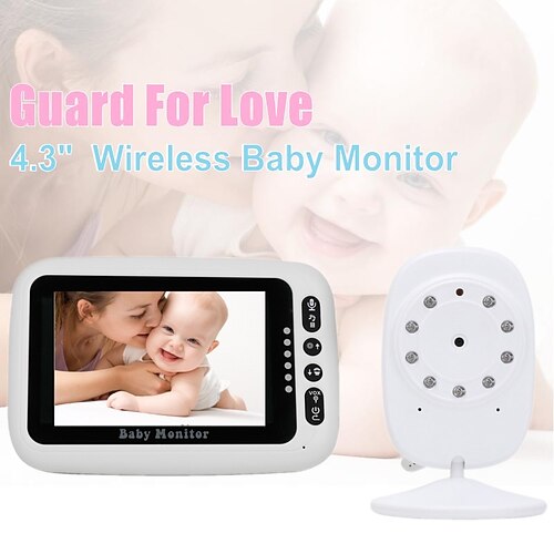 4.3 inch Display Wireless Baby Camera Monitor Smart Baby Monitor Video Security Camera 2 Way Talk Night Vision Baby Nanny Camera
4.3 inch Display Wireless Baby Camera Monitor Smart Baby Monitor Video Security Camera 2 Way Talk Night Vision Baby Nanny Camera