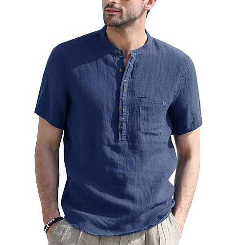 Men's Shirt Solid Colored Crew Neck Green Yellow Army Green Royal Blue Beige Outdoor Street Short Sleeve Button-Down Clothing Apparel Fashion Streetwear Cool Casual / Summer / Spring / Summer
Men's Shirt Solid Colored Crew Neck Green Yellow Army Green Royal Blue Beige Outdoor Street Short Sleeve Button-Down Clothing Apparel Fashion Streetwear Cool Casual / Summer / Spring / Summer