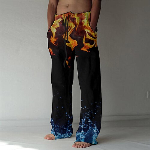 Men's Fashion Designer Straight Trousers 3D Print Elastic Drawstring Design Front Pocket Pants Casual Daily Graphic Prints Flame Comfort Soft Mid Waist Black S M L XL XXL
Men's Fashion Designer Straight Trousers 3D Print Elastic Drawstring Design Front Pocket Pants Casual Daily Graphic Prints Flame Comfort Soft Mid Waist Black S M L XL XXL