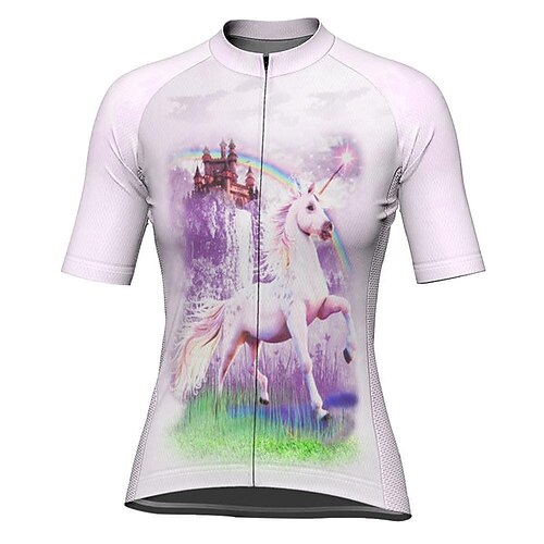 21Grams Women's Short Sleeve Cycling Jersey Unicorn Bike Top Mountain Bike MTB Road Bike Cycling White Spandex Polyester Breathable Quick Dry Moisture Wicking Sports Clothing Apparel / Athleisure
21Grams Women's Short Sleeve Cycling Jersey Unicorn Bike Top Mountain Bike MTB Road Bike Cycling White Spandex Polyester Breathable Quick Dry Moisture Wicking Sports Clothing Apparel / Athleisure