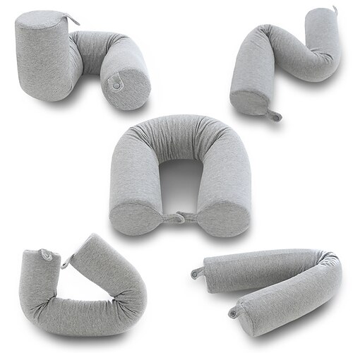 Twist Memory Foam Travel Pillow for Neck Chin Lumbar and Leg Support - for Traveling on Airplane Bus Train or at Home - Best for Side Stomach and Back Sleepers - Adjustable Bendable Roll Pillow
Twist Memory Foam Travel Pillow for Neck Chin Lumbar and Leg Support - for Traveling on Airplane Bus Train or at Home - Best for Side Stomach and Back Sleepers - Adjustable Bendable Roll Pillow