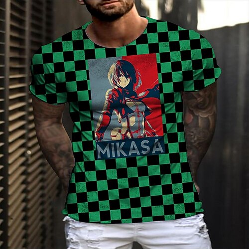 Inspired by Attack on Titan Mikasa Ackerman T-shirt Anime 100% Polyester Anime Classic Retro Vintage T-shirt For Men's
Inspired by Attack on Titan Mikasa Ackerman T-shirt Anime 100% Polyester Anime Classic Retro Vintage T-shirt For Men's