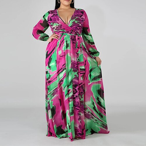 Women's Plus Size A Line Dress Floral V Neck Long Sleeve Spring Summer Casual Maxi long Dress Causal Daily Dress
Women's Plus Size A Line Dress Floral V Neck Long Sleeve Spring Summer Casual Maxi long Dress Causal Daily Dress