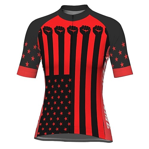 21Grams Women's Short Sleeve Cycling Jersey Red American / USA National Flag Bike Top Mountain Bike MTB Road Bike Cycling Spandex Polyester Breathable Quick Dry Moisture Wicking Sports Clothing
21Grams Women's Short Sleeve Cycling Jersey Red American / USA National Flag Bike Top Mountain Bike MTB Road Bike Cycling Spandex Polyester Breathable Quick Dry Moisture Wicking Sports Clothing